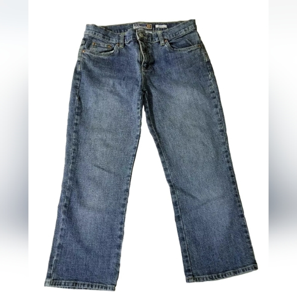Old Navy Women's Below Waist Stretch Capri Blue Jeans Y2K Size 6